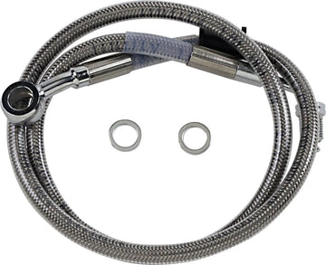 harley-davidson street bob [DRAG SPECIALTIES] – Forlenget bremselinje i rustfritt stål - 0