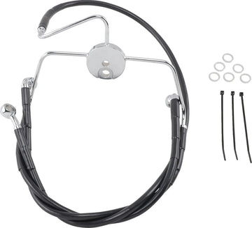 harley davidson flhr [DRAG SPECIALTIES] - Extended Black Vinyl Brake Line Kit