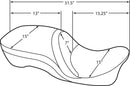 harley davidson touring [DRAG SPECIALTIES] – 2-delt skinnsete, ryggstøtte kompatibel, touring-7