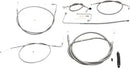 Harley Davidson FLS [LA CHOPPERS] - Standard rustfritt stål dekket styrekabel/bremseledningssett