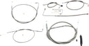 Harley Davidson FLS [LA CHOPPERS] - Standard rustfritt stål dekket styrekabel/bremseledningssett