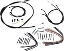 harley davidson fxdwg [BURLY BRAND] - Komplett svart vinyl styrekabel/linjesett for apehengere-1