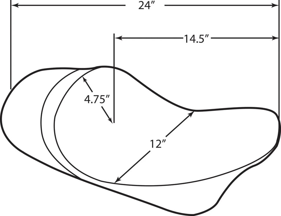 harley davidson flhri [DRAG SPECIALTIES] - Foroverflat enkeltsete med EZ-ON-feste