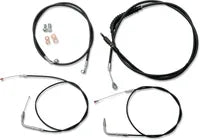 Harley Davidson Fxst [LA CHOPPERS] - Standard svart vinyl styrekabel/bremselinjesett