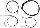 Harley Davidson Fxst [LA CHOPPERS] - Standard svart vinyl styrekabel/bremselinjesett