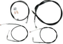 Harley Davidson Fxst [LA CHOPPERS] - Standard svart vinyl styrekabel/bremselinjesett