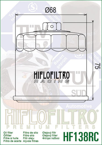 Suzuki GSXR 1100 [Hiflofiltro] - Oljefilter - 0