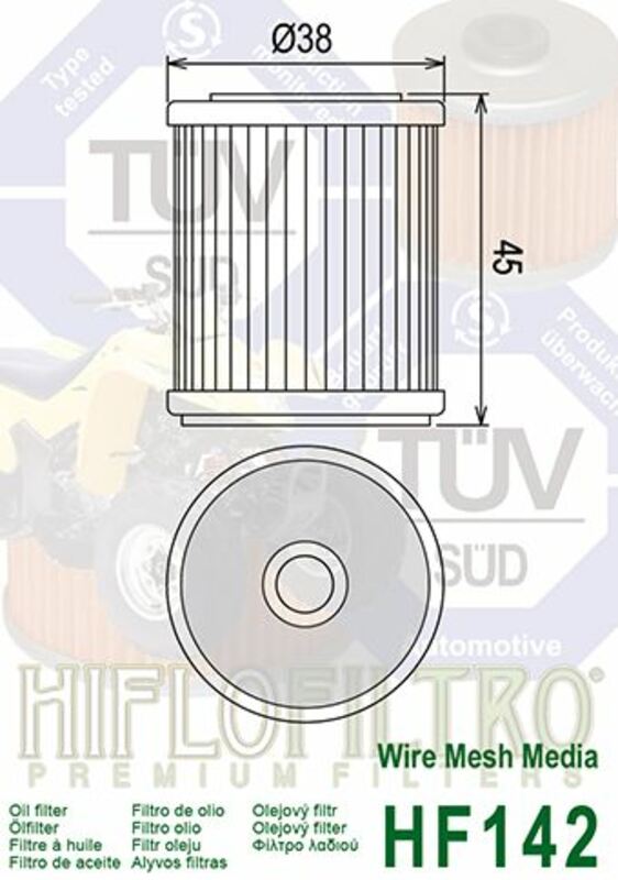Yamaha YFM 350 Warrior [Hiflofiltro] - Oljefilter