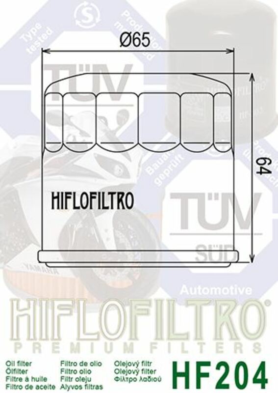 Triumph Tiger 800 XR TIG800 [Hiflofiltro] - Oljefilter