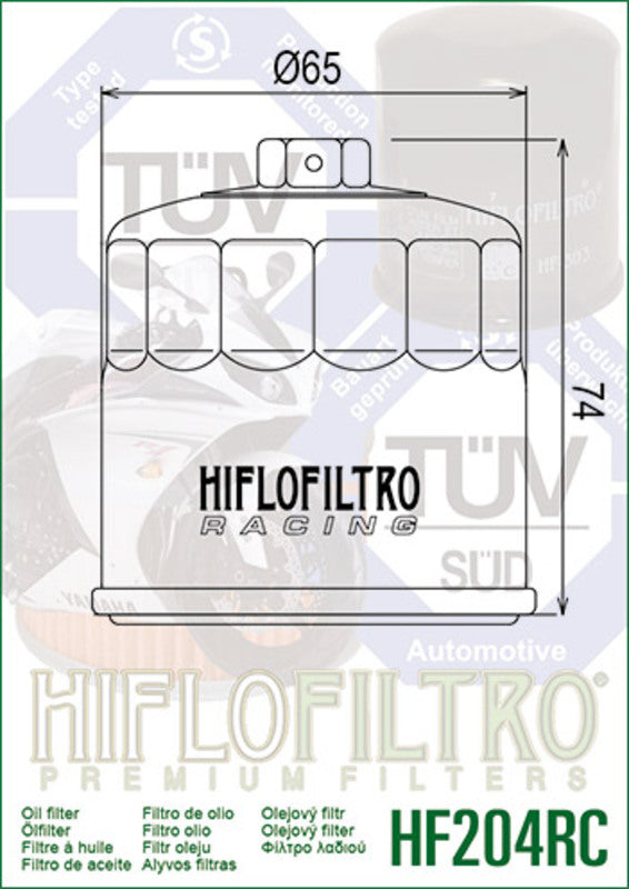 Yamaha Tracer 700 RM07 [Hiflofiltro] - Racing Oil Filter