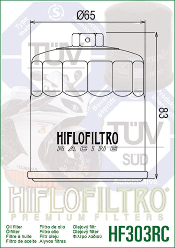Kawasaki Versys 1000 KLE1000 [Hiflofiltro] - Racing Oil Filter