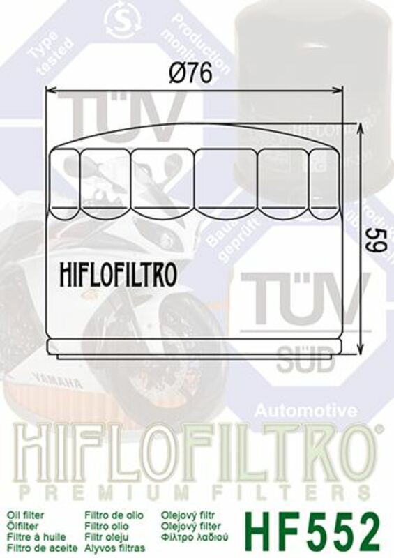 Moto Guzzi Le Mans 1 [Hiflofiltro] - Oljefilter