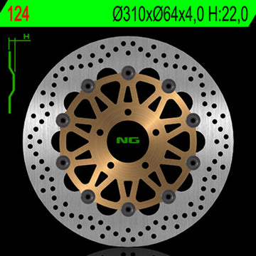 Suzuki Gsx-R 1100 W C [NG BRAKE DISC] - rund flytende bremseskive