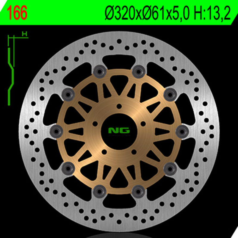 Kawasaki Zx 12 R [NG BRAKE DISC] - rund flytende bremseskive