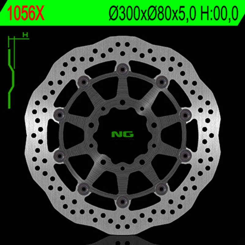 Kawasaki Er 6 F [NG BRAKE DISC] - Bølge flytende bremseskive