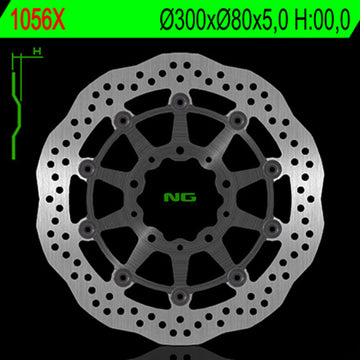 Kawasaki Er 6 F [NG BRAKE DISC] - Bølge flytende bremseskive