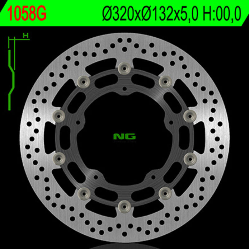 Yamaha Yzf R6 [NG BRAKE DISC] - rund flytende bremseskive