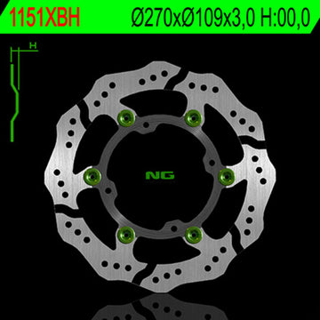 Husqvarna Te 449 A6 [NG BRAKE DISC] - Wave flytende bremseskive