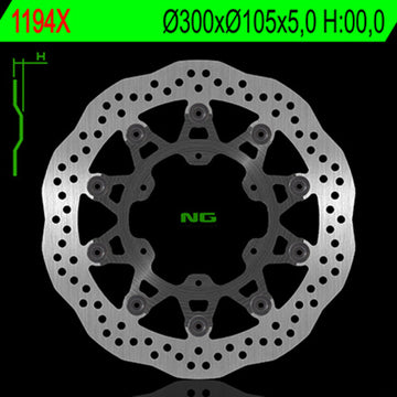 Bmw F 650 Gs Tw [NG BRAKE DISC] - Wave flytende bremseskive