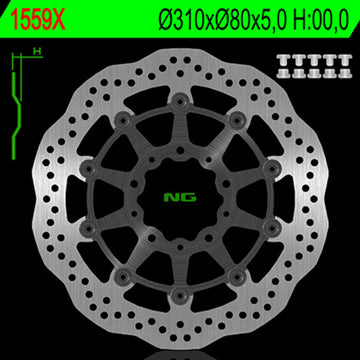 Kawasaki Gtr 1400 [NG BRAKE DISC] - Wave flytende bremseskive