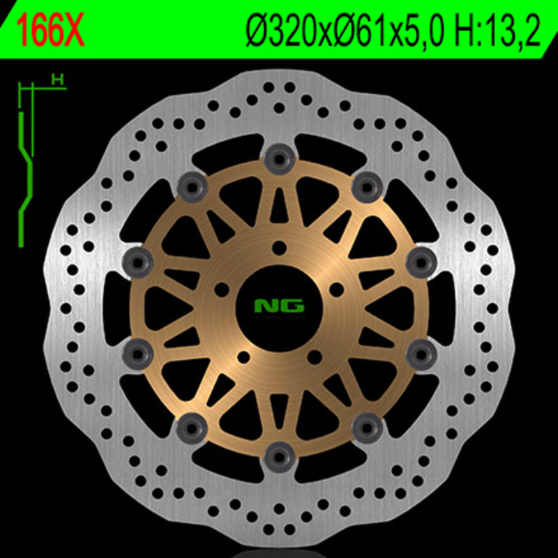 Kawasaki Zx 12 R [NG BRAKE DISC] - Wave flytende bremseskive