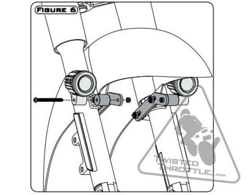 Harley Davidson Fxdwg [DENALI] - Belysningsbrakettskjerm Harley Davidson
