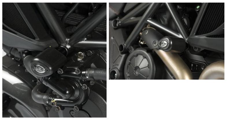 Ducati Diavel 1200 Carbon [2011-2018] - Aero-Crash-Protektoren Schwarz Ducati Diavel