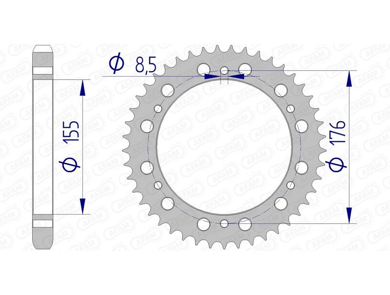Triumph Sprint 955 [AFAM] - Tannhjul aluminium standard - 530