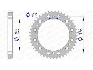 Triumph Sprint 955 [AFAM] - Tannhjul aluminium standard - 530