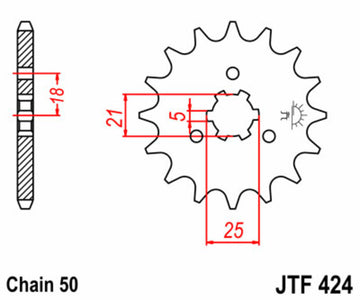 Suzuki GT 550 [JT Sprockets] - Standard stålpinsent foran - 0