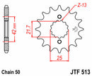 Yamaha SR 500 [JT Sprockets] - Standard stålpinsent foran-2