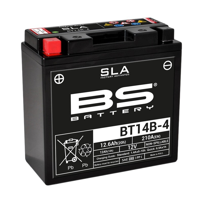 Yamaha Fzs 1000 [BS BATTERI] - SLA vedlikeholdsfri batterifabrikkaktivert - BT14B-4