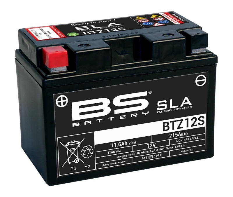 Honda Vtr 1000 Sp 1 [BS BATTERI] - SLA vedlikeholdsfri batteri fabrikkaktivert - BTZ12S