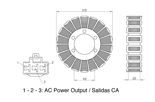 Honda VFR 800 V-TEC ABS (RC 46) [2004-2009] - Lichtmaschinen-Stator Honda VFR800