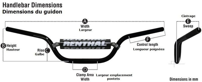 Aprilia Tuareg 660 [RENTHAL] - Fatbar 609 RC Høyt styre