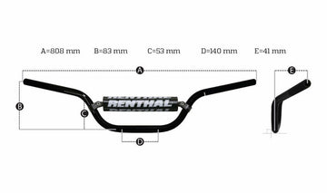 Gasgas Sm 700 [RENTHAL] - Fatbar 822 KTM Lavt styre - 0