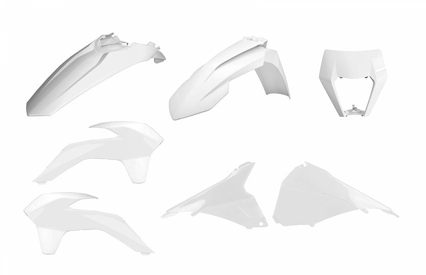KTM 300 EXC SIX Days [2014-2016] - Enduro Restyling Plastik-Kit Weiß KTM EXC