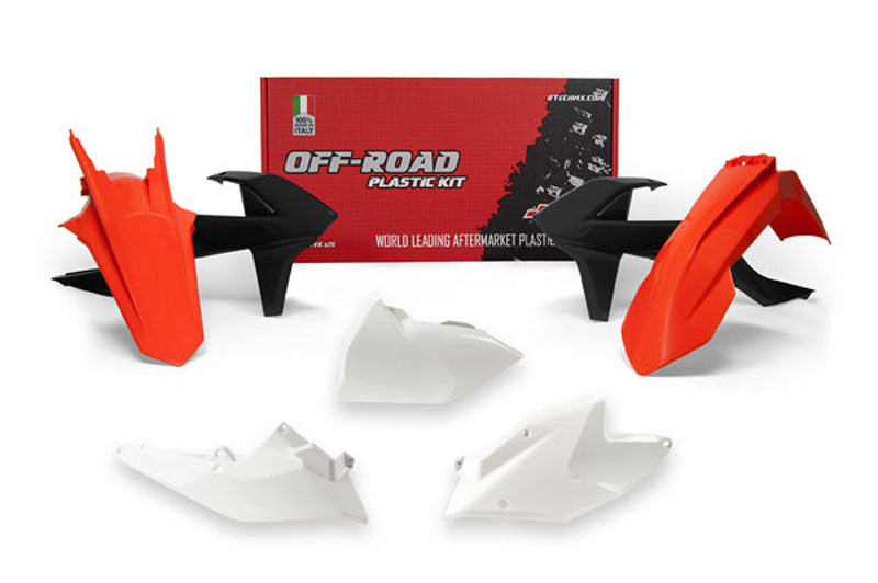KTM 125 EXC [2017] - Plastik-Kit Originalfarbe (2018) rot/weiß/schwarz KTM