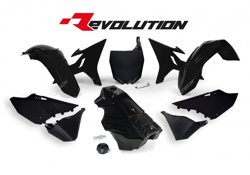 Yamaha YZ 125 (CE 16) [2006-2019] - Plastik-Kit Revolution schwarz inkl. Tank Yamaha YZ125/250