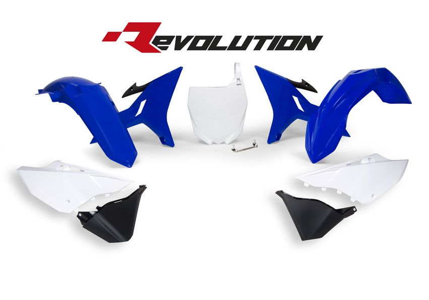 YAMAHA YZ 250 X [2016-2020] - Revolution Replacement Plastic Kit Blå/Hvit Yamaha YZ125/250