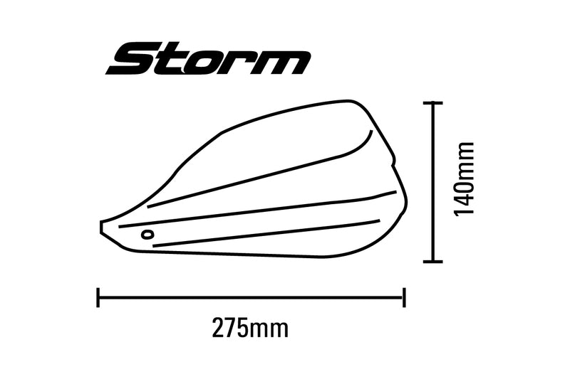 Suzuki GSX 800 S [BARKBUSTERS] - Storm-håndbeskyttersett Enkeltpunktsklemmefeste-håndtakende svart