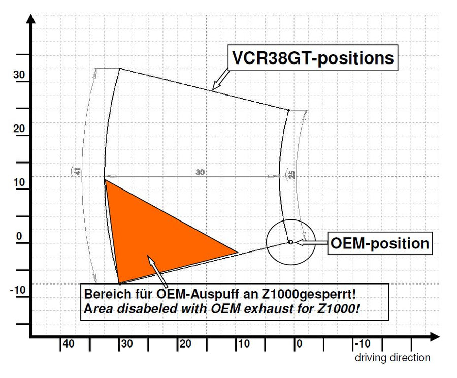 Kawasaki Z 1000 (ZR 1000 B) [2007-2009] - VCR38GT justerbart bakre system svart Kawasaki Z750/1000
