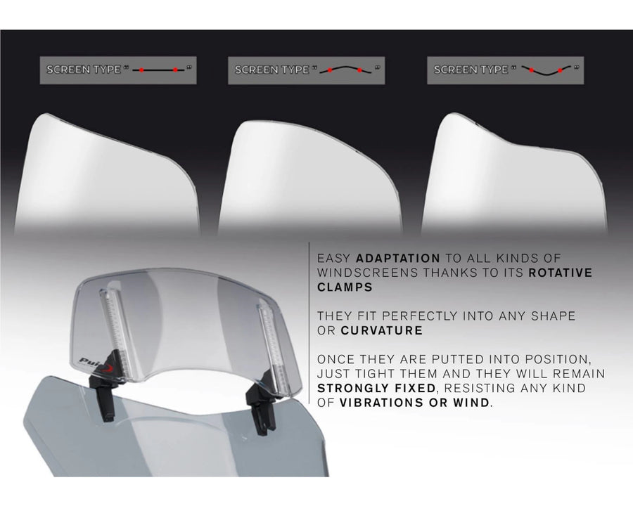 KTM 890 SMT [2025] – Spoiler Screen 2.0 Clip-on – Gjennomsiktig