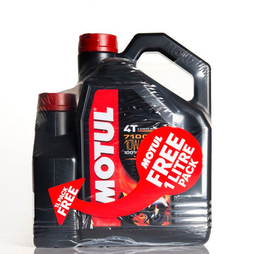 Syntetisk motorsykkelmotorolje 10W40 4T 5L - Motul 7100