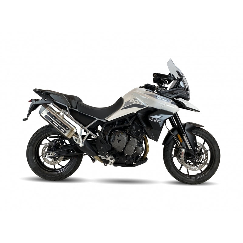 Triumph Tiger 900 Rally Pro [IXIL] - MXT lyddemper i rustfritt stål / endestykke svart - Triumph Tiger 900/GT/Rally - ET4066SS