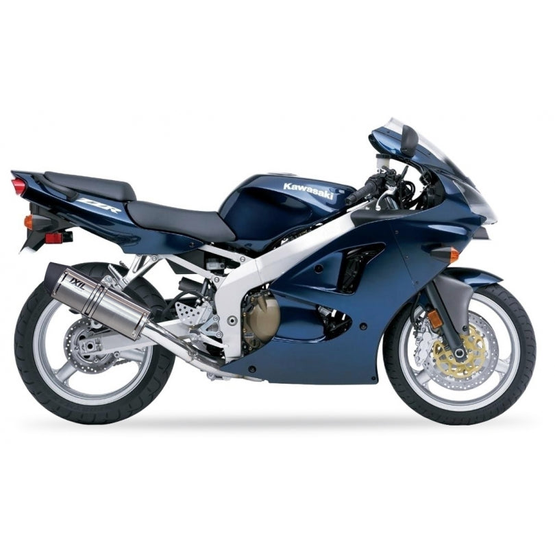 Kawasaki Ninja ZX-6 R (ZX 636 A) [2002] - Hexoval lyddemper i rustfritt stål / endestykke rustfritt stål svart - OK7045VSE