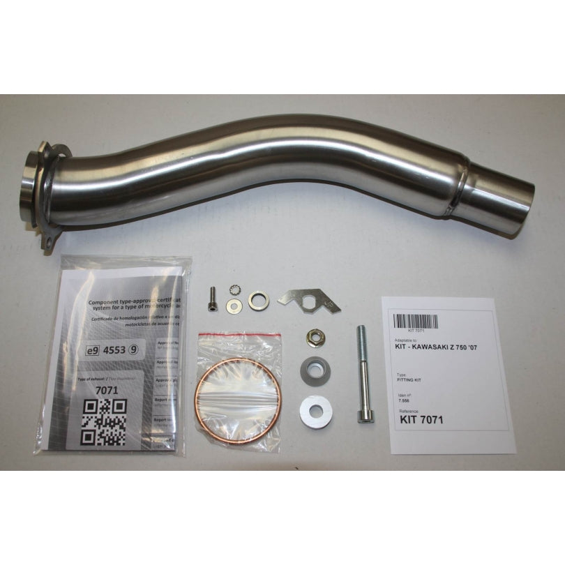 Kawasaki Z 750 R ABS Z750P [2011-2012] - Hexoval Endtopf Edelstahl / Endkappe schwarz