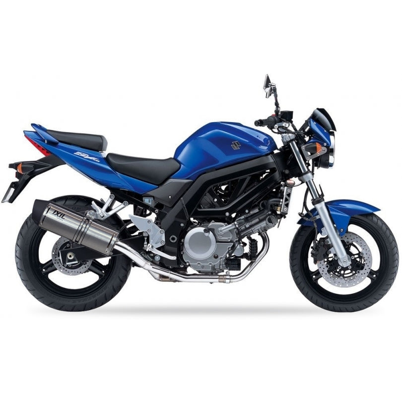 SUZUKI SV 650 [2004-2005] - Hexoval lyddemper rustfritt stål / endestykke rustfritt stål svart - OS8254VSE