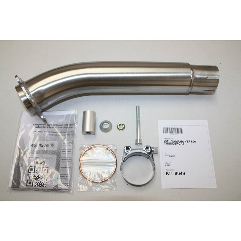 Yamaha Yzf 600 [IXIL] - Hexoval lyddemper rustfritt stål / endestykke rustfritt stål svart - OY9049VSE