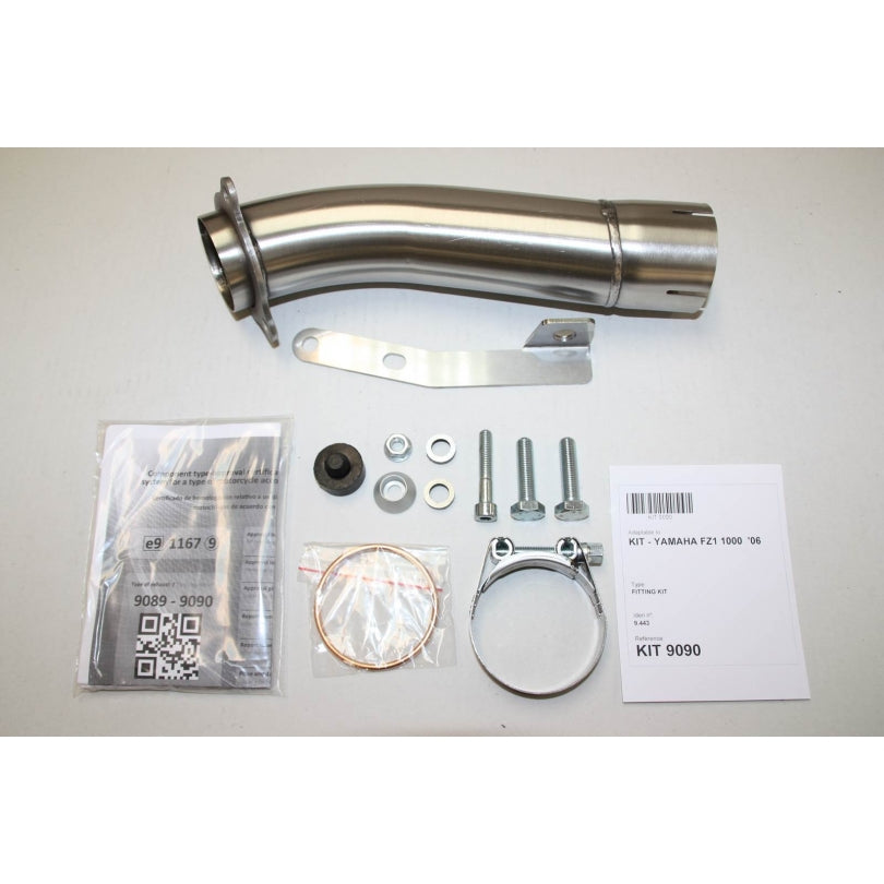 Yamaha FZ1 N FAZER ABS RN16 [2008-2012] - Hexoval lyddemper rustfritt stål / endestykke rustfritt stål svart - OY9090VSE